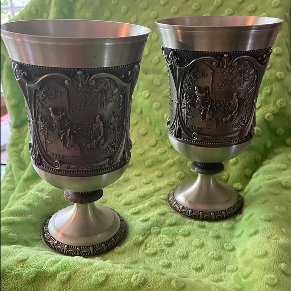 W mf Dining Pair Beautiful Pewter Beer Mugs Poshmark
